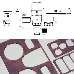 Volkswagen Jetta Dashboard Kit - Omac - 15 Pcs. (Wooden) - '06-'11